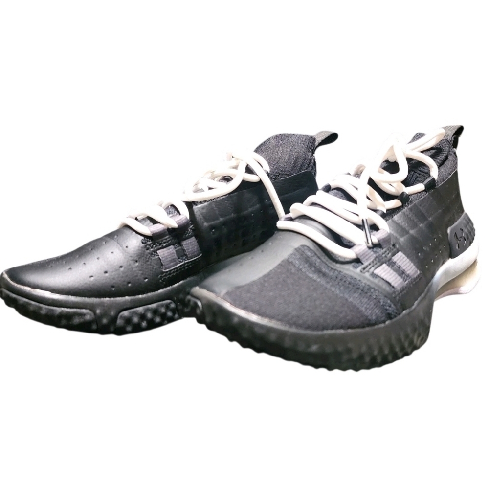Under Armour Project Rock 1 Men’s Size 7.5 Black White High Top Shoes